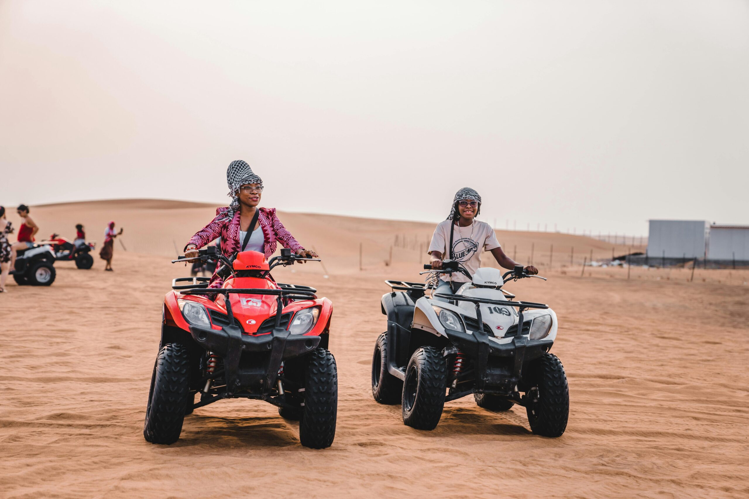 VIP Desert Safari experience with dune bashing, sandboarding, and quad bike adventure in Dubai desert.